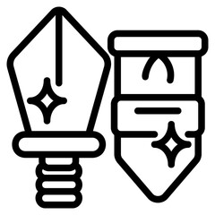 Sword outline style icon