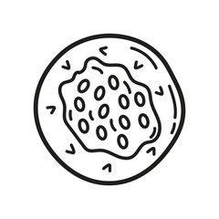 Fototapeta premium Hand Drawn Sushi Roll