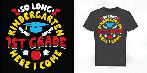 Funny Old School Vintage Back To School T-shirt Design