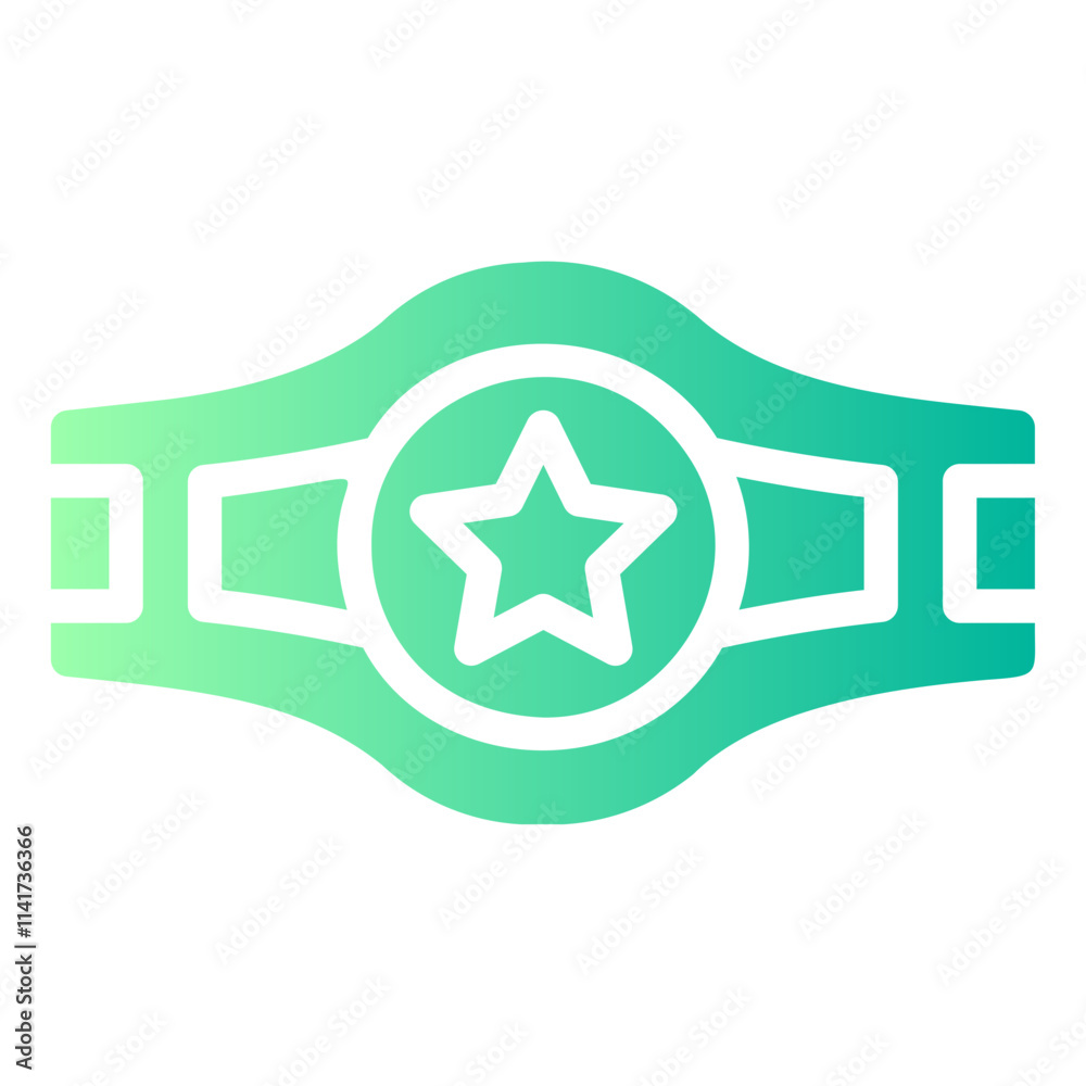 Wall mural champion belt