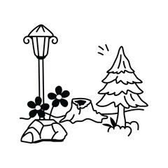 Take a look at this amazing icon of park view in modern style