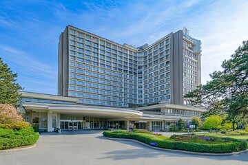 Majestic Hotel Exterior on a Sunny Day
