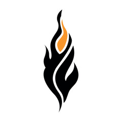 illustration vector icon of a fire flames.