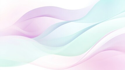 Obraz premium Pastel gradient waves, light purple and blue colors, abstract flowing lines