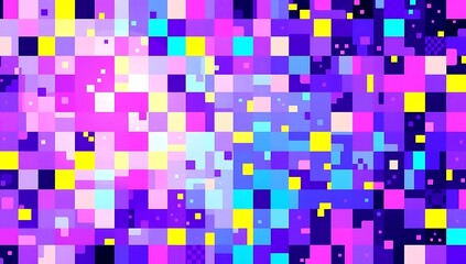 Fototapeta premium Abstract Pixelated Colorful Square Pattern Design