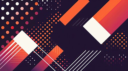 Abstract geometric design with vibrant colors and patterns.