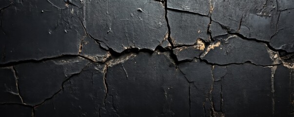 Obraz premium cracked dark textured surface with dramatic