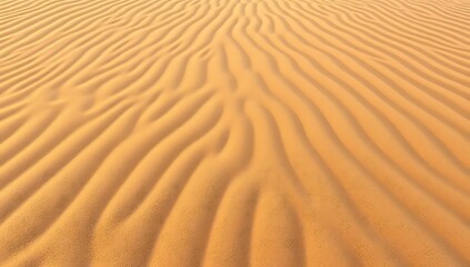 Golden Desert Sand Showing Undulating Wave Patterns