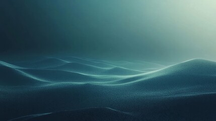 Abstract ocean waves, dark water scenery, serene seascape, blue tones, tranquil nature, misty horizon