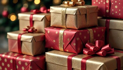 Christmas Gifts Pyramid Close-Up