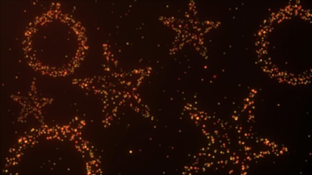 Floating Stars Christmas Decoration Background