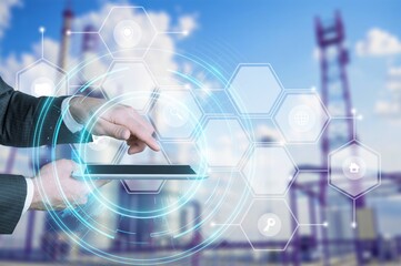 Smart industry mangement control with tablet computer