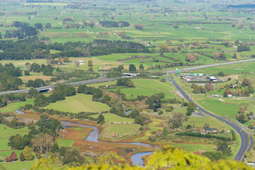 Aerial view of the north Waikato region, New Zealand