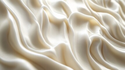 Obraz premium Creamy White Fabric Draped in Soft Waves