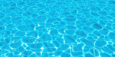Crystal clear blue pool water creating a beautiful background, calm, background