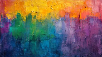 Abstract Colorful Impasto Oil Painting Texture