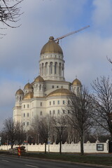 The People's Salvation Cathedral (Catedrala Mântuirii Neamului), also known as the National Cathedral (Catedrala Națională), in Bucharest, Romania