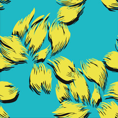Beautiful pattern with flowers and leaf.Floral vector illustration.  