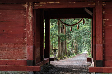 戸隠神社参道・随神門