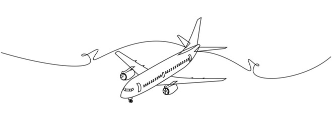 Airplane Line Art Vector