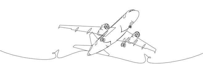 Airplane Line Art Vector