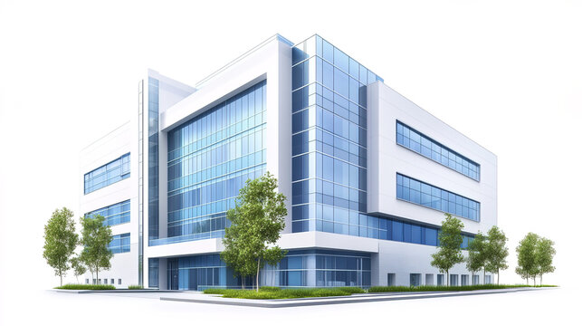 Modern university medical school building with innovative design and glass facade