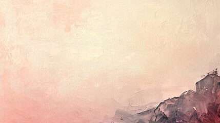 Naklejka premium Abstract Pink and Gray Impasto Landscape Painting