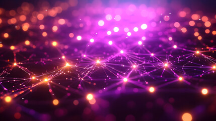 Abstract glowing network connection.