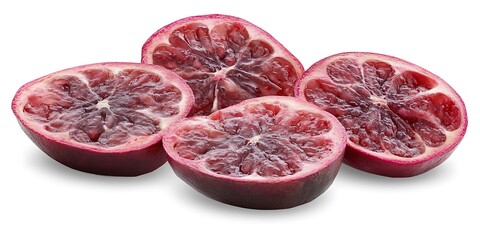 Obraz premium Sliced pomegranate on white background 