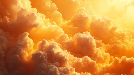 Golden Cloudscape A Heavenly Sunset View