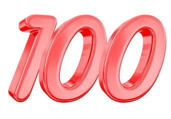 Red Number 100