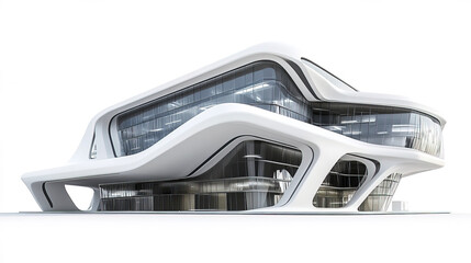 Obraz premium Futuristic university building with sleek design and modern architecture