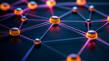 Abstract network connection spheres.