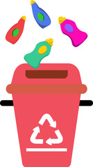 Sorting Garbage Illustration