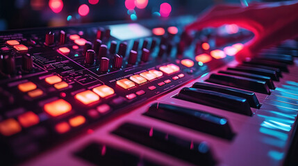 A workshop for music enthusiasts composing and playing original melodies with instruments and software