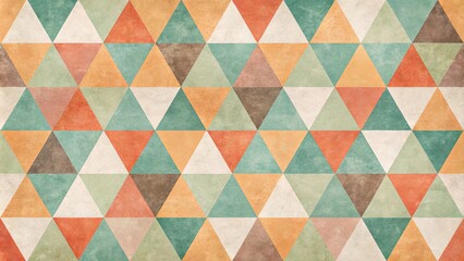 Abstract Geometric Pattern with Earthy Tones and Textured Triangles