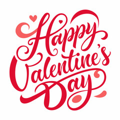 Happy Valentine's Day Typography Design For T Shirt