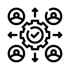 stakeholder management line icon