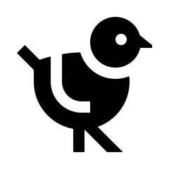 Sparrow Bird Solid Icon