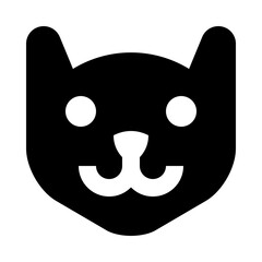 Cat Kitty Face Solid Icon