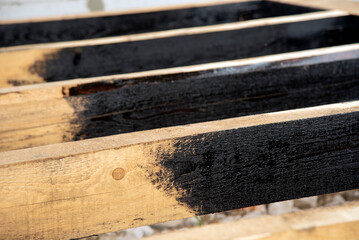 Waterproofing of wooden boards