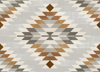 Navajo pattern.Diamond shape on light grey background.Geometric shape.Diamond pattern.Square shape.Triangle pattern.DIgital design.Illustration.Design for Rug.Blanket.Carpet.Printing.And Knitting 