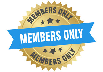 MEMBERS ONLY golden sign