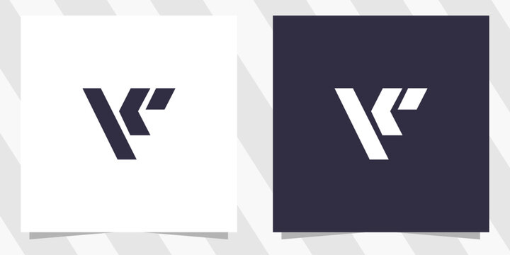 letter vk kv logo design vector