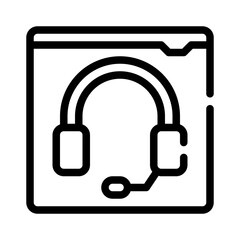 Customer Support line icon