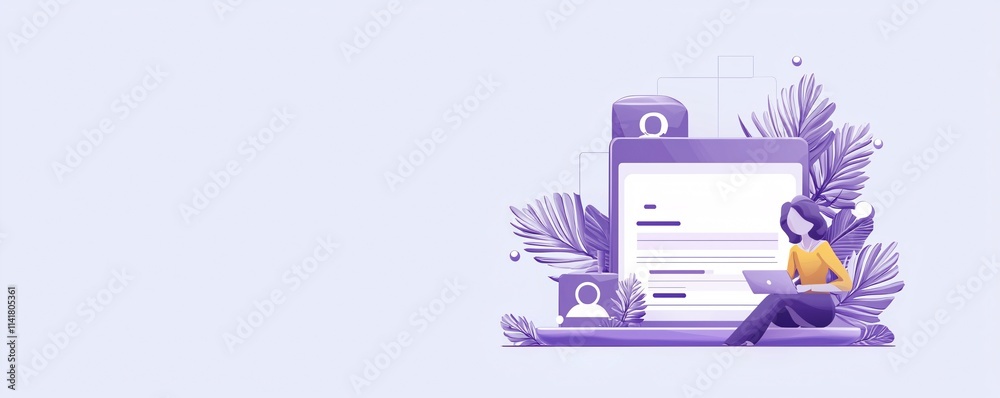 Poster a comprehensive online registration dashboard, showing intuitive design with personalized options an