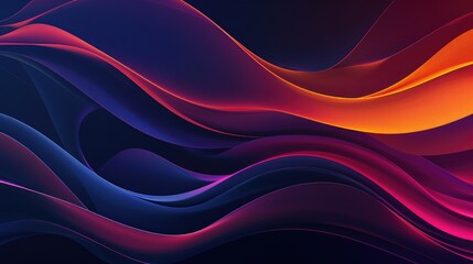Fototapeta premium Abstract waves in vibrant colors create a dynamic, fluid visual effect.