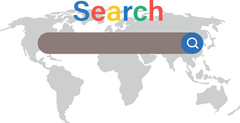 Search bar for the user interface and web site Search Address and navigation bar icon Search