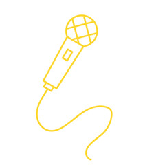 Gold Monoline New Year - Microphone