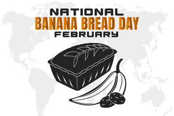 NATIONAL BANANA BREAD DAY Vector Illustration background